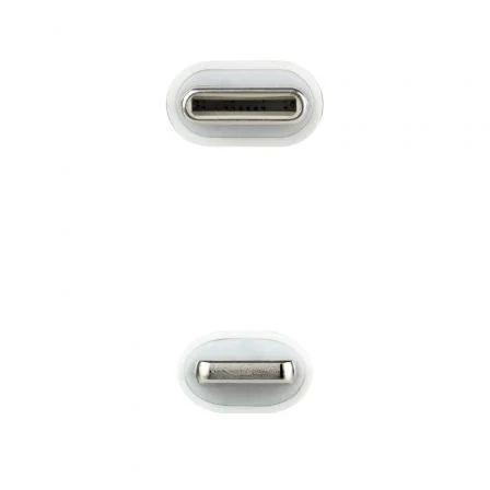 Nanocable Cable Lightning a USB-C, 50 cm, Blanco